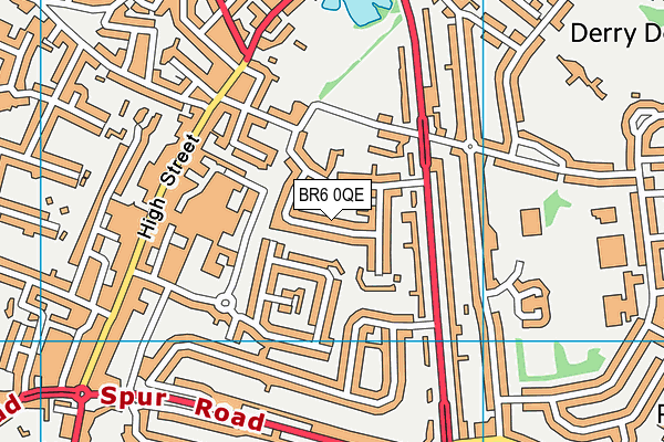 BR6 0QE map - OS VectorMap District (Ordnance Survey)