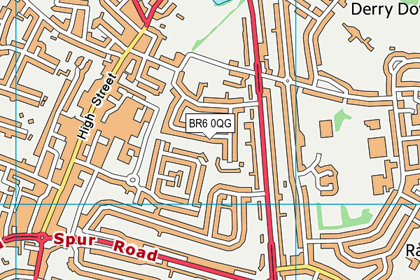 BR6 0QG map - OS VectorMap District (Ordnance Survey)