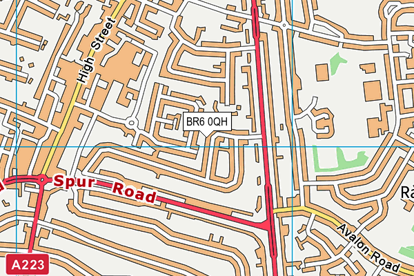 BR6 0QH map - OS VectorMap District (Ordnance Survey)