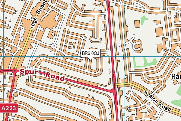 BR6 0QJ map - OS VectorMap District (Ordnance Survey)