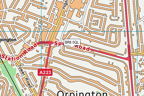 BR6 0QL map - OS VectorMap District (Ordnance Survey)