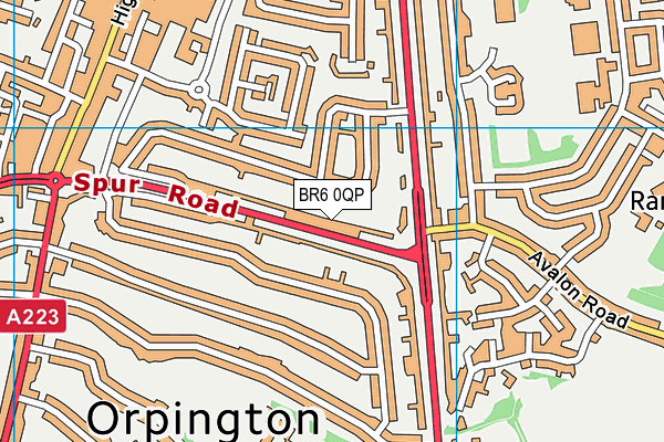 BR6 0QP map - OS VectorMap District (Ordnance Survey)