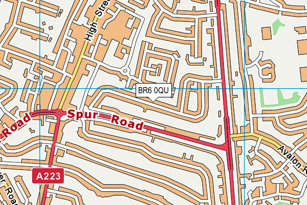 BR6 0QU map - OS VectorMap District (Ordnance Survey)