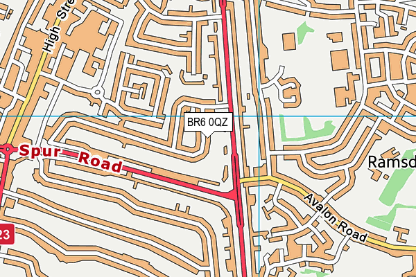 BR6 0QZ map - OS VectorMap District (Ordnance Survey)