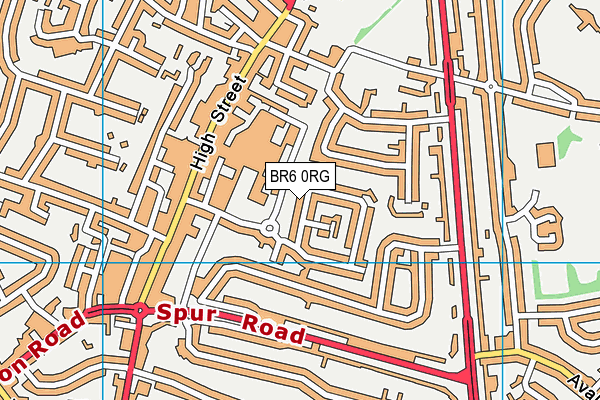 BR6 0RG map - OS VectorMap District (Ordnance Survey)