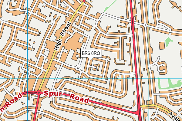 BR6 0RQ map - OS VectorMap District (Ordnance Survey)
