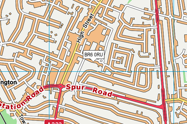 BR6 0RU map - OS VectorMap District (Ordnance Survey)