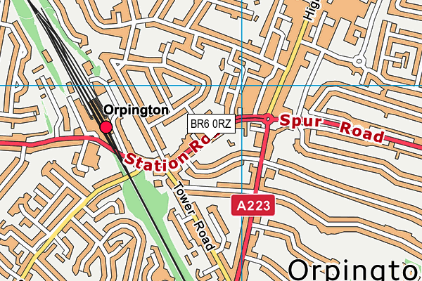 BR6 0RZ map - OS VectorMap District (Ordnance Survey)