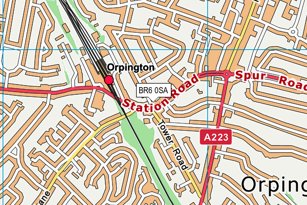 BR6 0SA map - OS VectorMap District (Ordnance Survey)