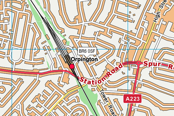 BR6 0SF map - OS VectorMap District (Ordnance Survey)