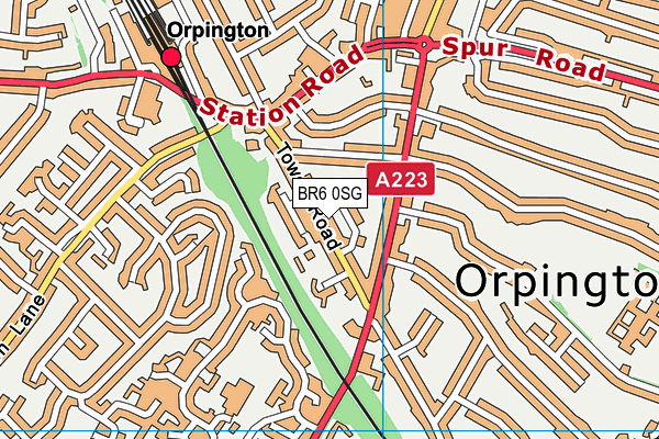 BR6 0SG map - OS VectorMap District (Ordnance Survey)