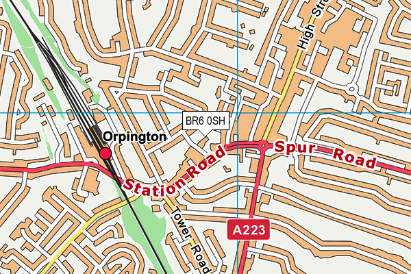 BR6 0SH map - OS VectorMap District (Ordnance Survey)