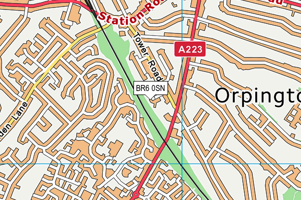BR6 0SN map - OS VectorMap District (Ordnance Survey)