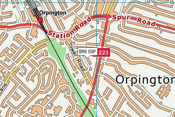 BR6 0SP map - OS VectorMap District (Ordnance Survey)