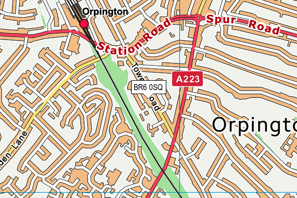 BR6 0SQ map - OS VectorMap District (Ordnance Survey)
