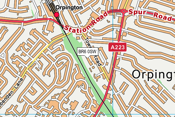 BR6 0SW map - OS VectorMap District (Ordnance Survey)