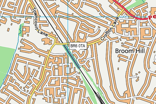 BR6 0TA map - OS VectorMap District (Ordnance Survey)
