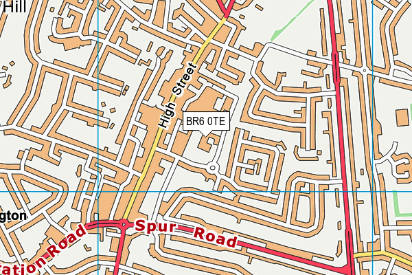 BR6 0TE map - OS VectorMap District (Ordnance Survey)