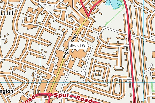 BR6 0TW map - OS VectorMap District (Ordnance Survey)