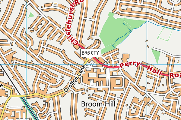 BR6 0TY map - OS VectorMap District (Ordnance Survey)