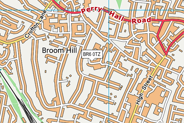 BR6 0TZ map - OS VectorMap District (Ordnance Survey)