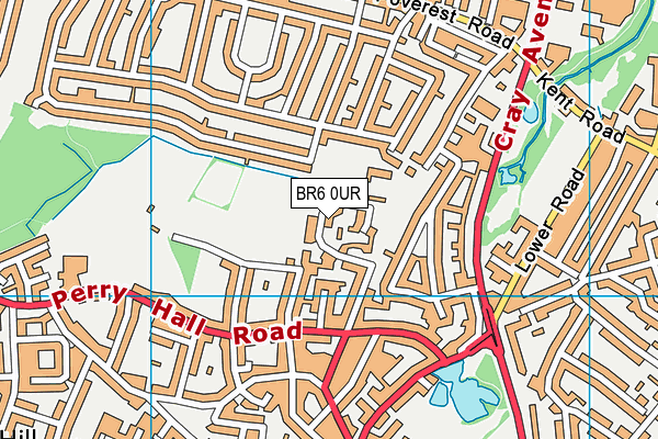BR6 0UR map - OS VectorMap District (Ordnance Survey)
