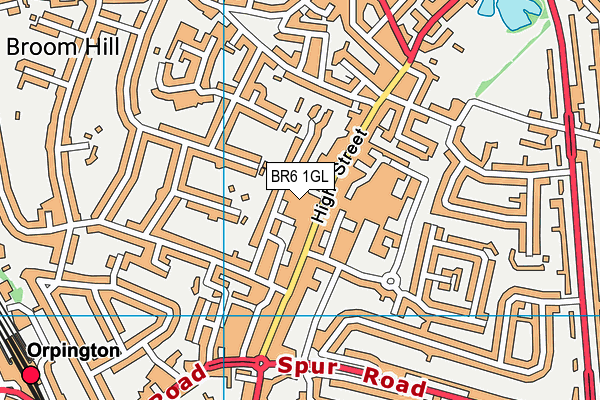 BR6 1GL map - OS VectorMap District (Ordnance Survey)