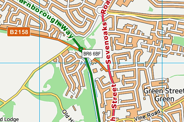 BR6 6BF map - OS VectorMap District (Ordnance Survey)