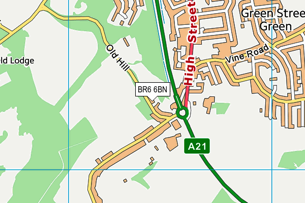 BR6 6BN map - OS VectorMap District (Ordnance Survey)