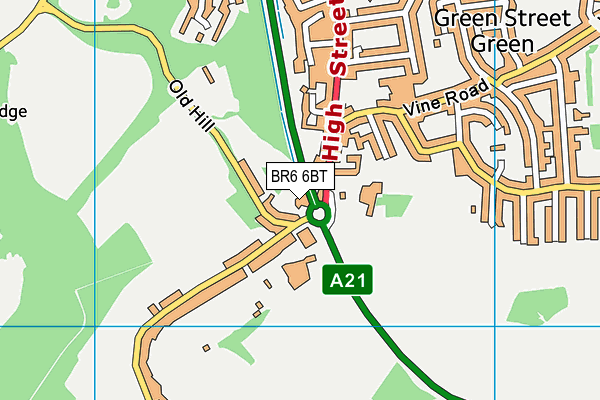 BR6 6BT map - OS VectorMap District (Ordnance Survey)