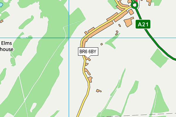 BR6 6BY map - OS VectorMap District (Ordnance Survey)