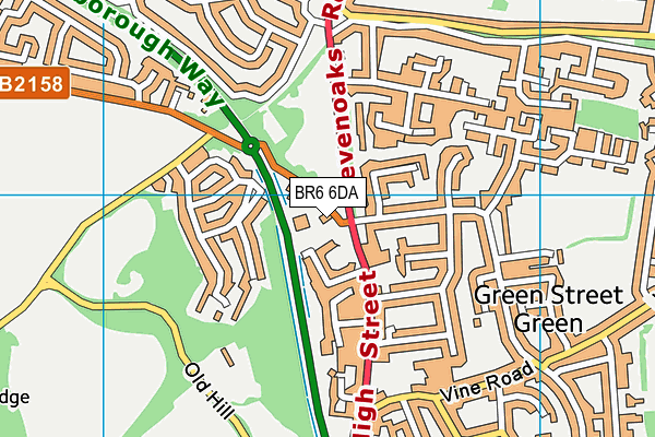 BR6 6DA map - OS VectorMap District (Ordnance Survey)