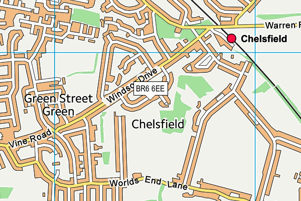 BR6 6EE map - OS VectorMap District (Ordnance Survey)