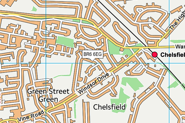 BR6 6EG map - OS VectorMap District (Ordnance Survey)