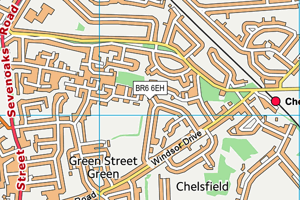 BR6 6EH map - OS VectorMap District (Ordnance Survey)