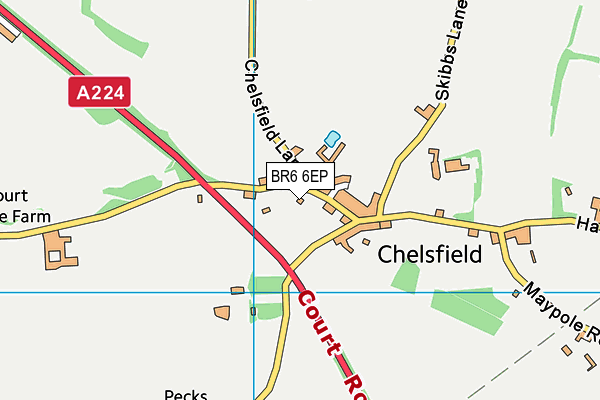 Chelsfield Primary School map (BR6 6EP) - OS VectorMap District (Ordnance Survey)