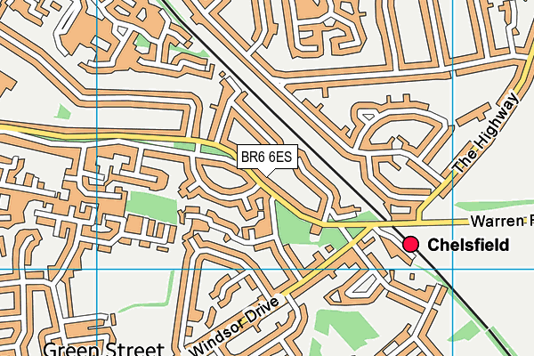 BR6 6ES map - OS VectorMap District (Ordnance Survey)