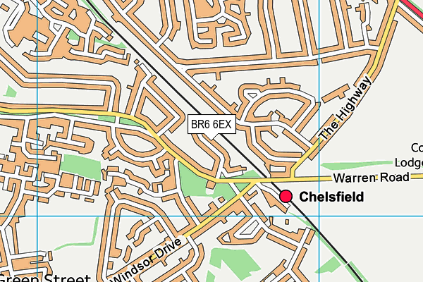 BR6 6EX map - OS VectorMap District (Ordnance Survey)