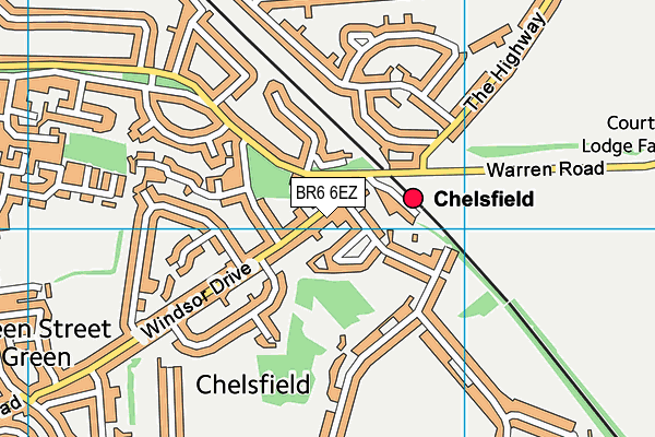 BR6 6EZ map - OS VectorMap District (Ordnance Survey)