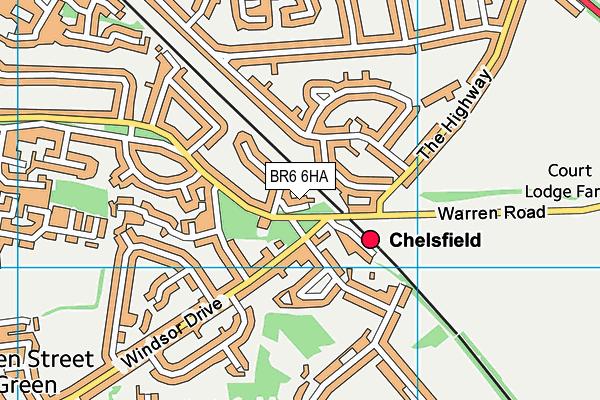 BR6 6HA map - OS VectorMap District (Ordnance Survey)