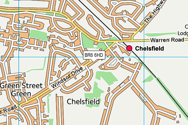 BR6 6HD map - OS VectorMap District (Ordnance Survey)