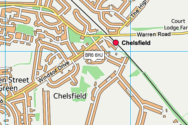 BR6 6HJ map - OS VectorMap District (Ordnance Survey)