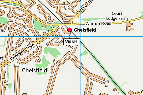 BR6 6HL map - OS VectorMap District (Ordnance Survey)