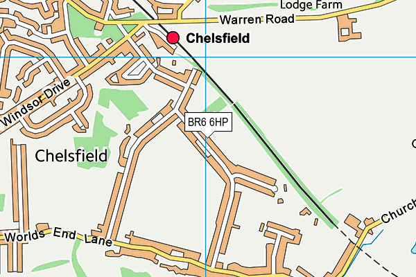 BR6 6HP map - OS VectorMap District (Ordnance Survey)