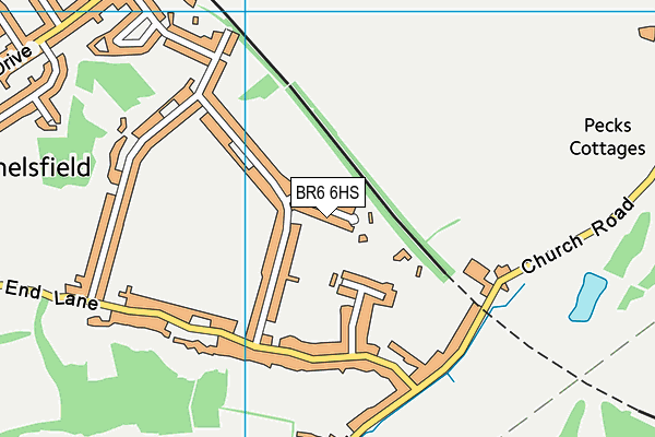 BR6 6HS map - OS VectorMap District (Ordnance Survey)
