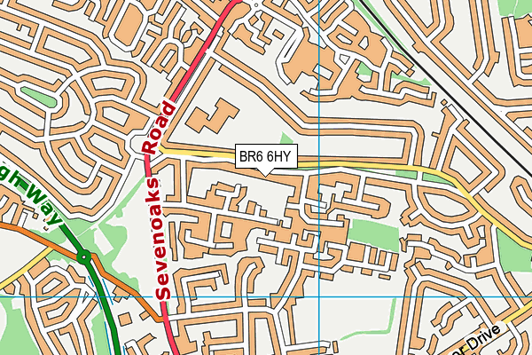 BR6 6HY map - OS VectorMap District (Ordnance Survey)