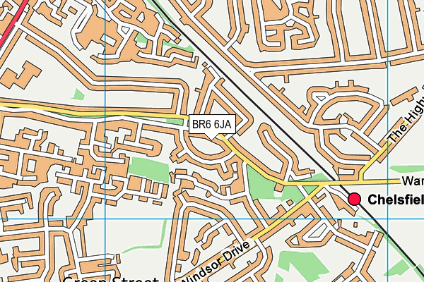 BR6 6JA map - OS VectorMap District (Ordnance Survey)