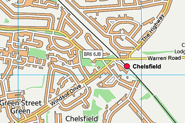 BR6 6JB map - OS VectorMap District (Ordnance Survey)