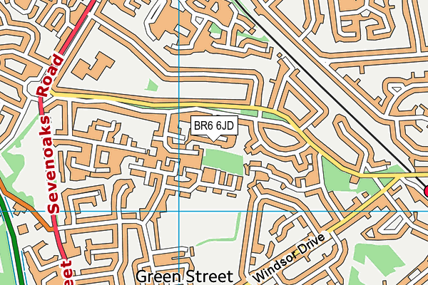 BR6 6JD map - OS VectorMap District (Ordnance Survey)
