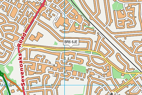BR6 6JE map - OS VectorMap District (Ordnance Survey)